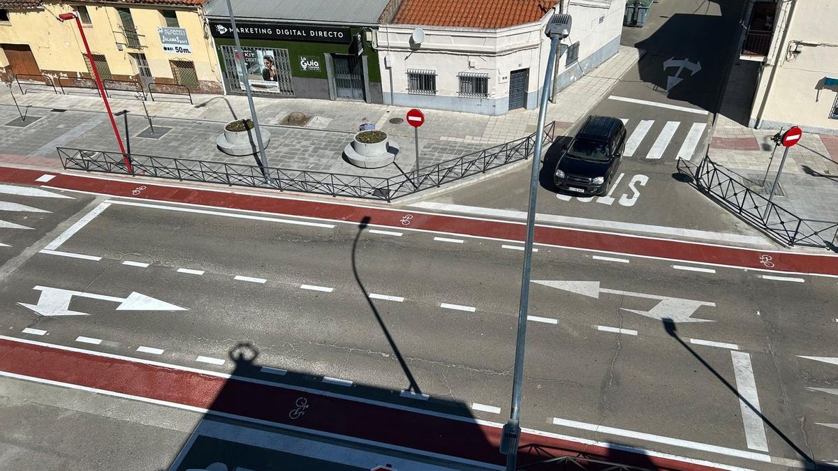 Tramo de la avenida Lusitania de Moraleja.