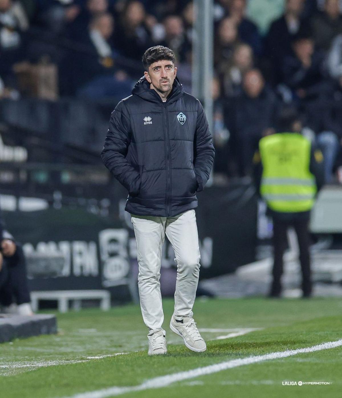 Pablo Hernédez, entrenador del Castellón, durante el partido ante el Leganés.