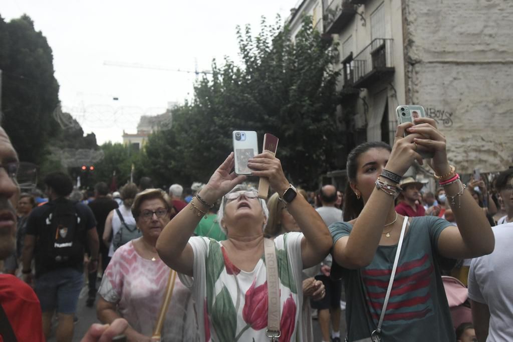 Romería de Murcia: primer tramo del recorrido de la Fuensanta