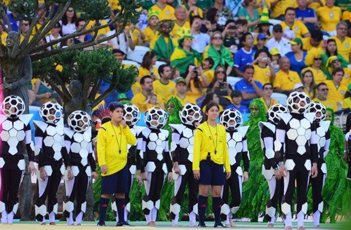 Momentos de la inauguración del Mundial de Fútbol de Brasil