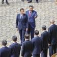 El presidente francés, Emmanuel Macron, y su homólogo chino, Xi Jinping