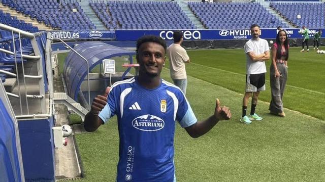 Hassan, ayer, en el Carlos Tartiere.