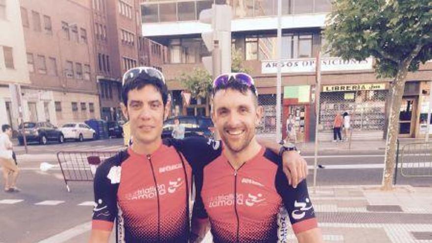 Matilla y  García logran una buena actuación en el Triatlón de Palencia