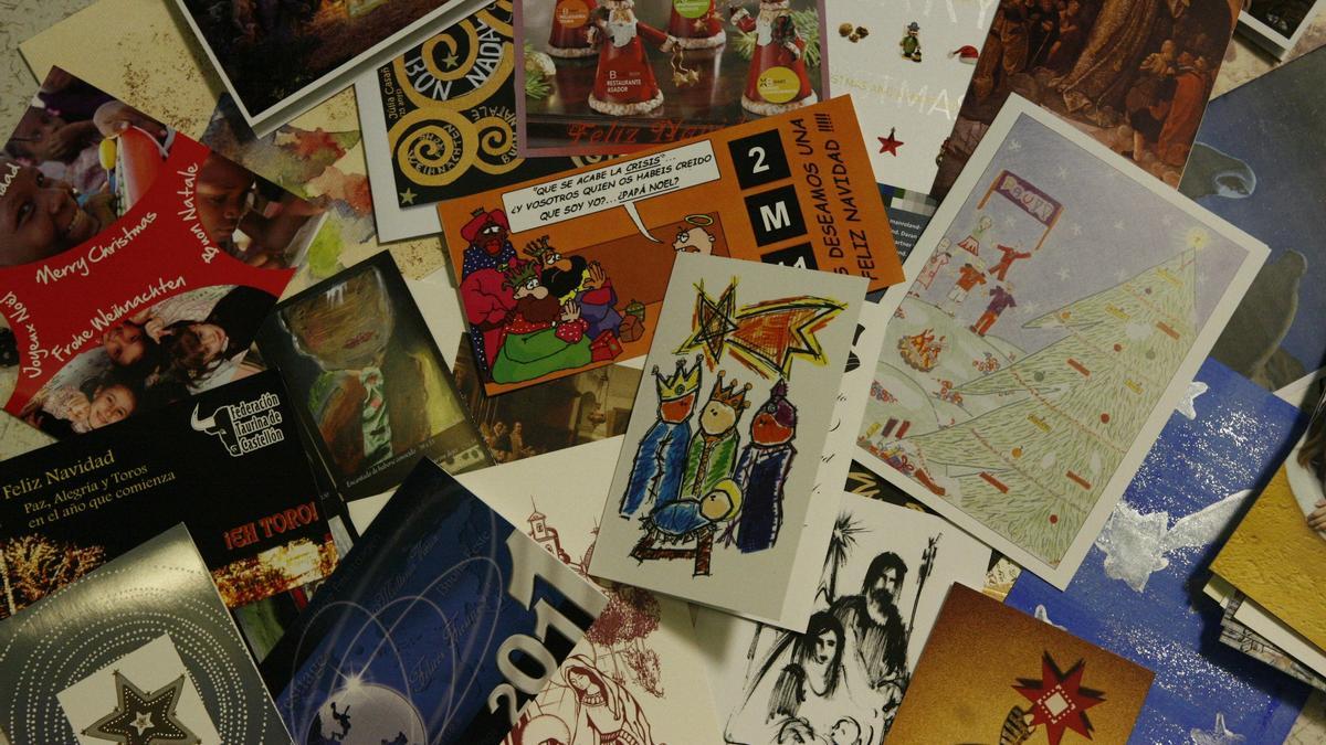 Imagen de archivo de postales de Navidad.