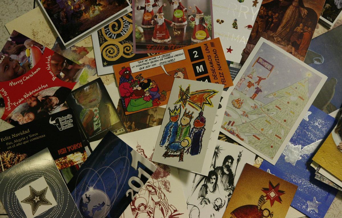 Imagen de archivo de postales de Navidad.