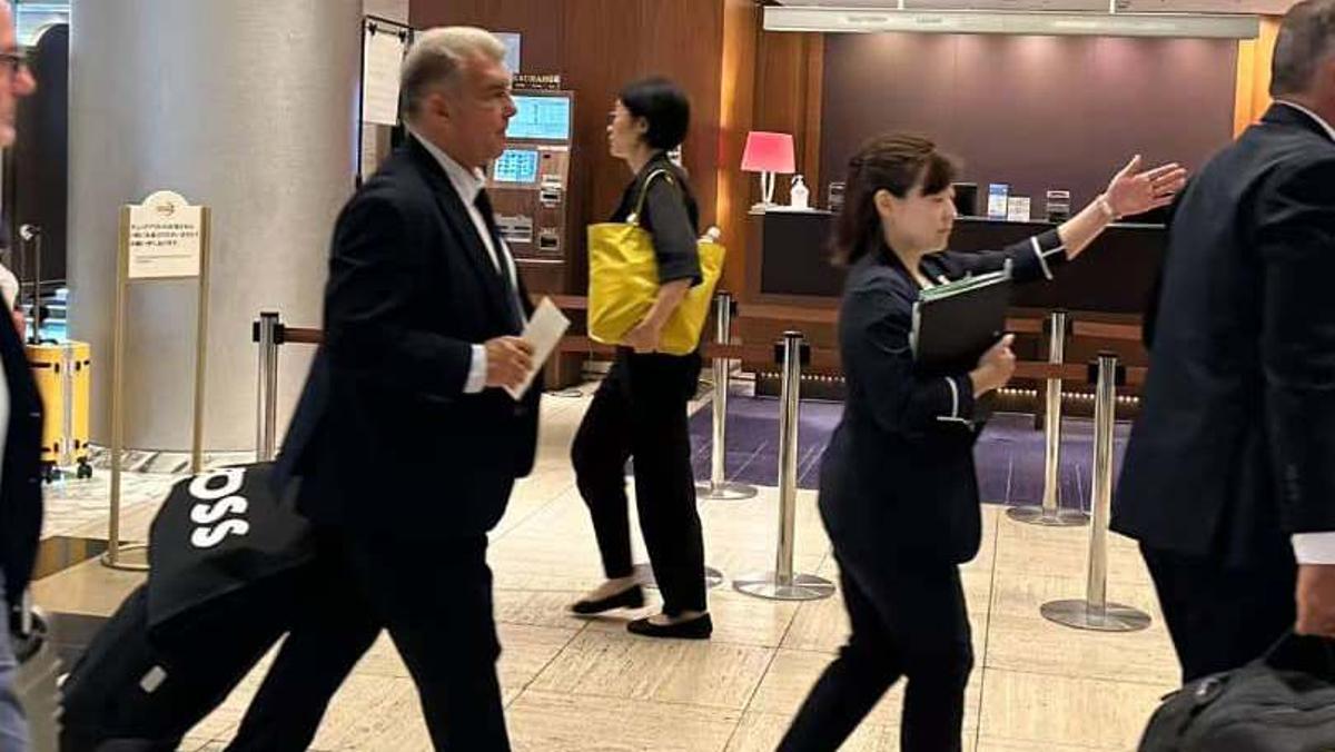 Joan Laporta lideró la expedición del Barça como presidente