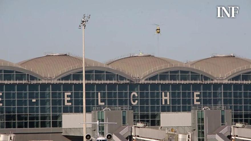 Trabajo de altura en el aeropuerto