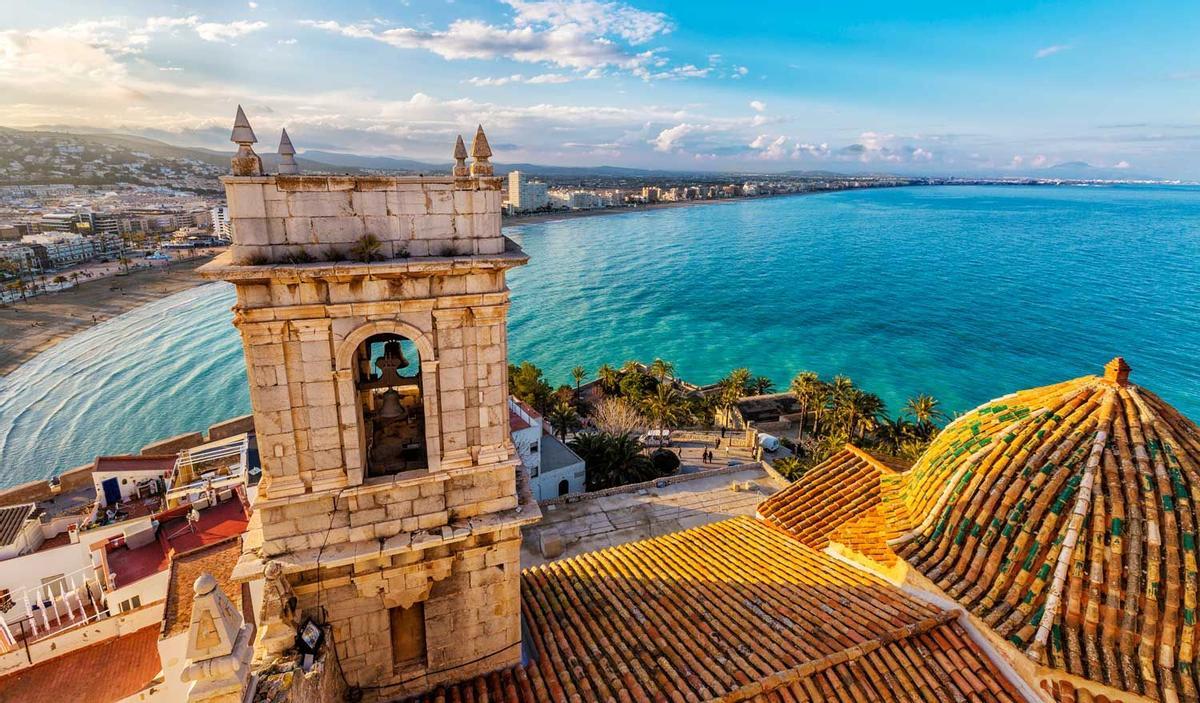 View on Peniscola from the top of Pope Luna's Castle