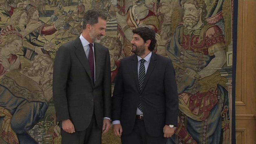 Encuentro entre Fernando López Miras y el Rey Felipe VI en Zarzuela
