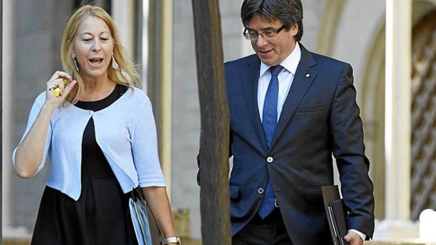 Munté i Puigdemont, ahir, al Palau de la Generalitat