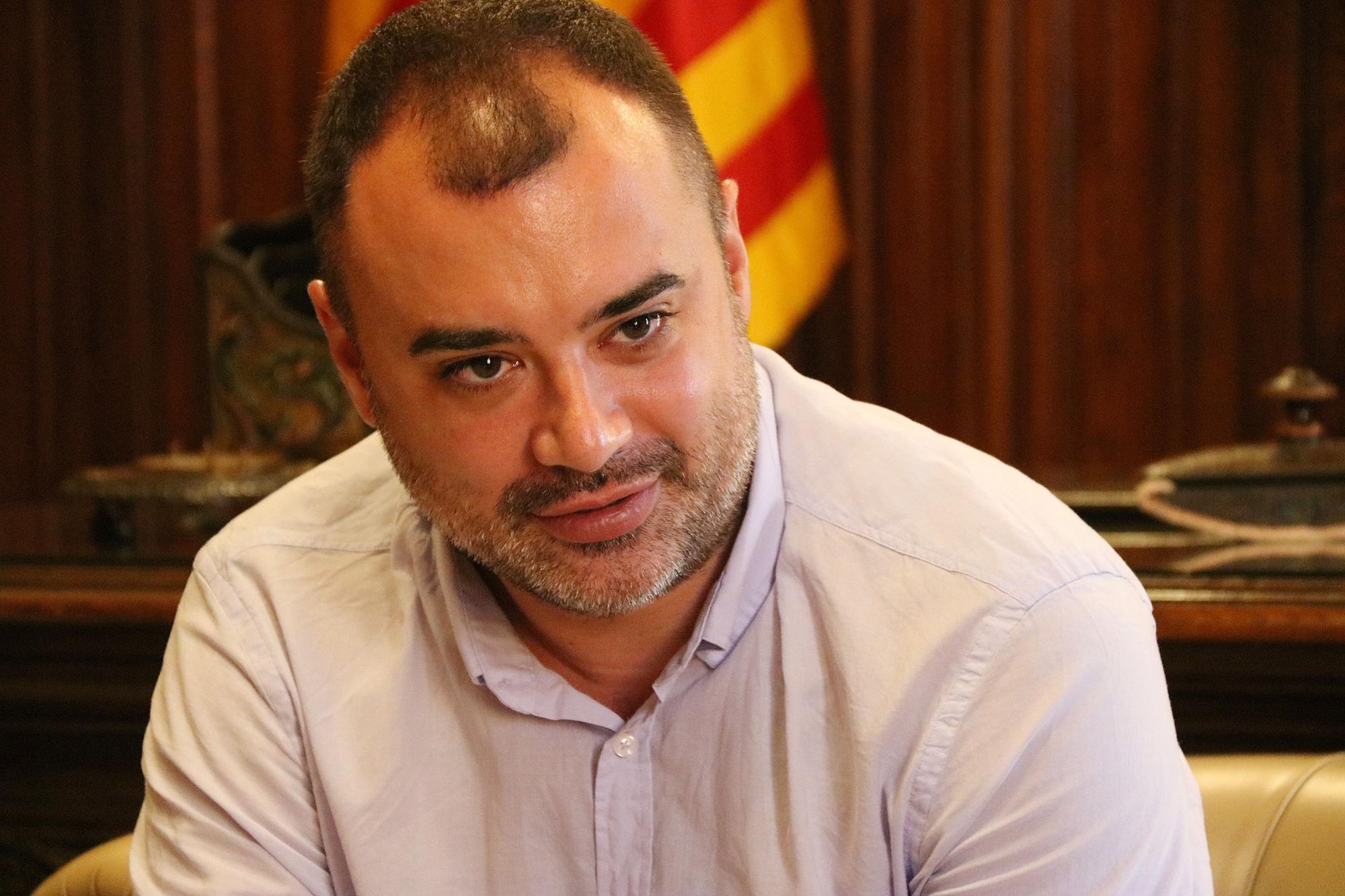 Primer plano del alcalde de Terrassa, Jordi Ballart