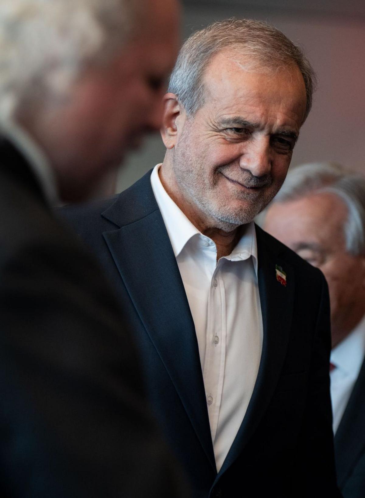 Masoud Pezeshkian, president de l’Iran, a l’ONU. | ANGELINA KATSANIS / AP