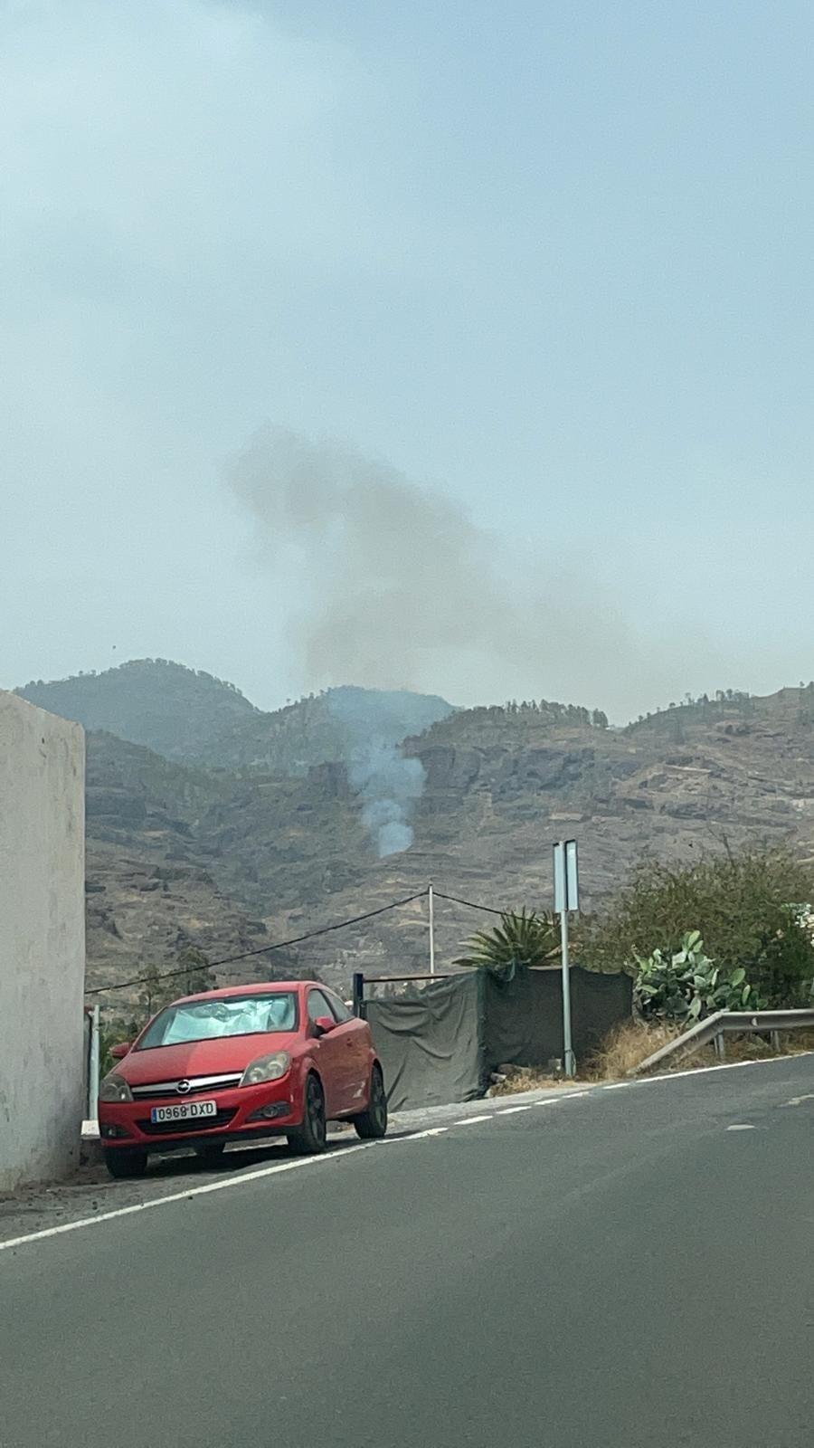 Incendio en la presa del Mulato
