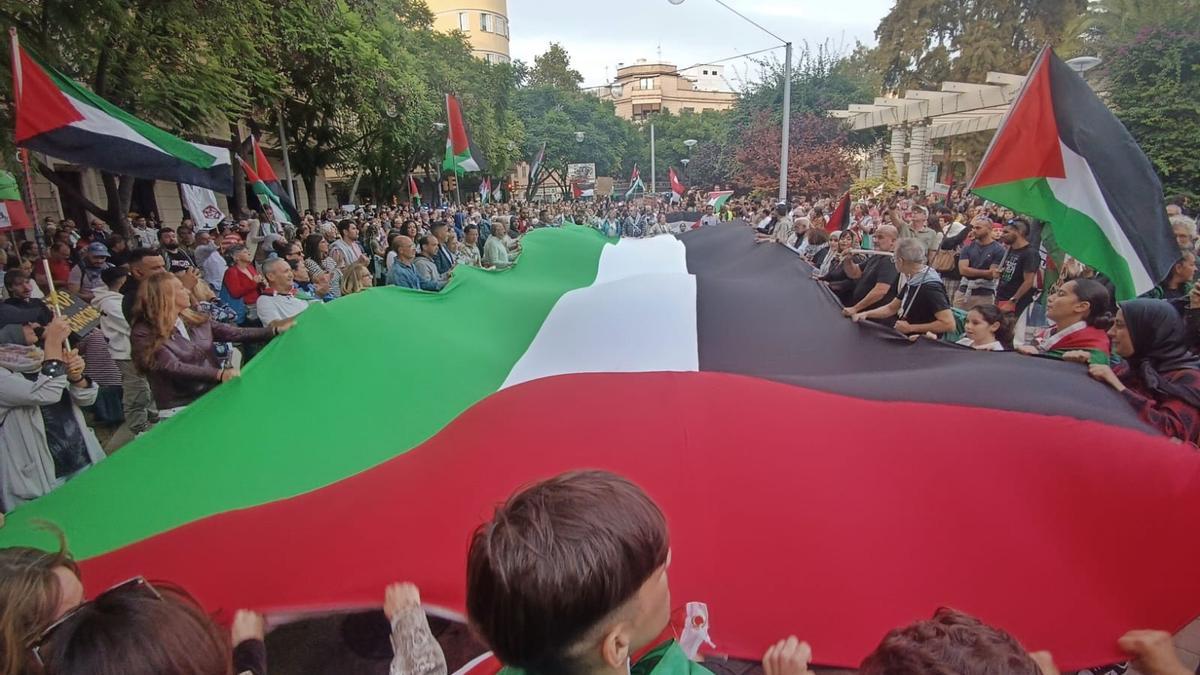 Manifestación en Palma en apoyo a Palestina tras la interceptación de la Flotilla a Gaza