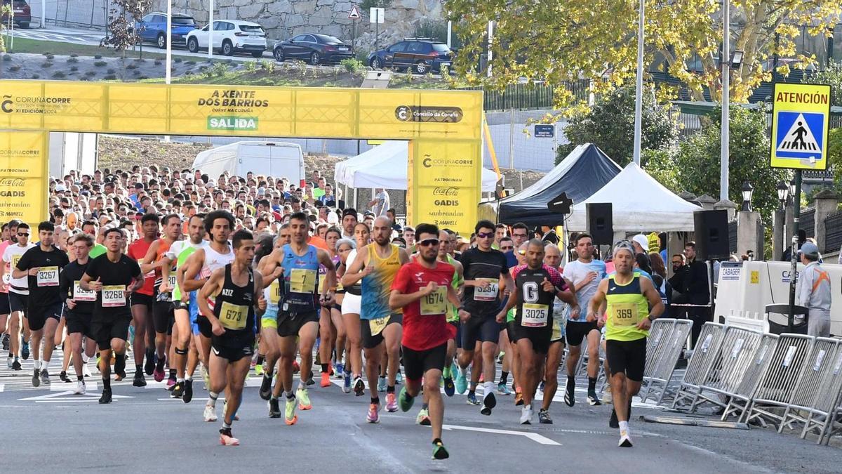 Salida de la carrera de Matogrande-Xuxán en 2024.