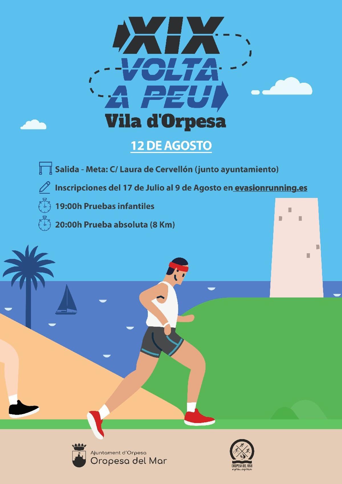 Cartel de la Volta a Peu Vila d'Orpesa.