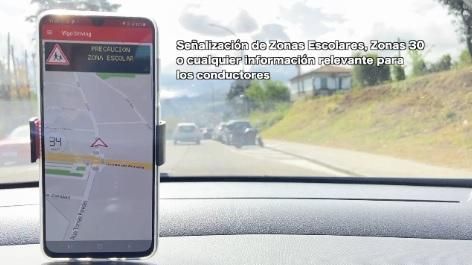 Señaliza la presencia de zonas escolares y avisa de límites de velocidad a 30 km/h.
