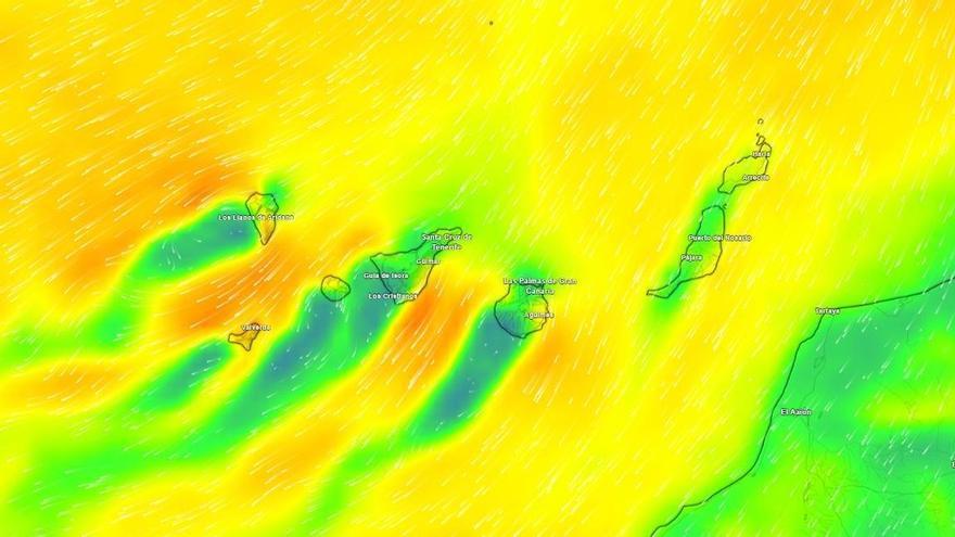 La AEMET alerta de fuertes vientos y mala mar en Canarias este domingo