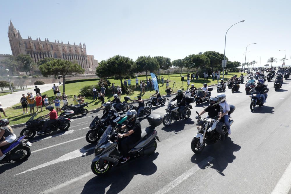 Tres mil motos rugen en memoria de Luis Salom