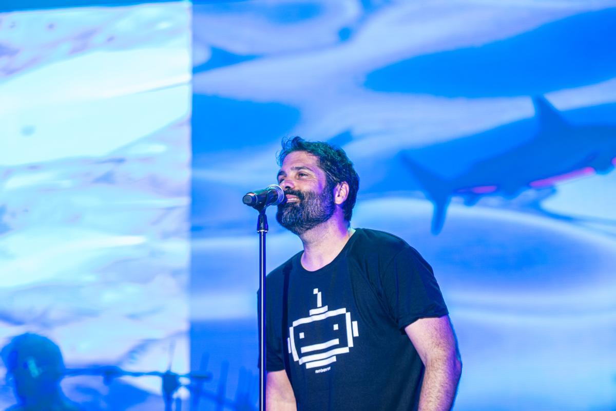 Pau Debon, el cantante de Antònia Font en el concierto del sábado en Viveros.