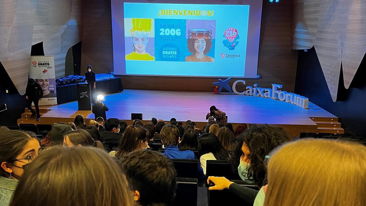 Actividad en CaixaForum Zaragoza gratuita para los usuarios del programa de ocio para jóvenes Z16.