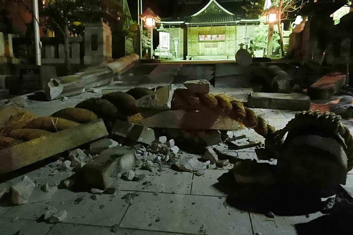 Daños provocados por el terremoto en Kanazawa, en el centro de Japón