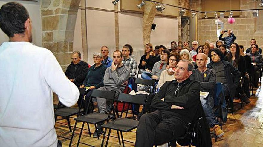 L&#039;arquitecte Josep Bunyesc durant la seva intervenció en la jornada d&#039;ahir de Masies+Sostenibles