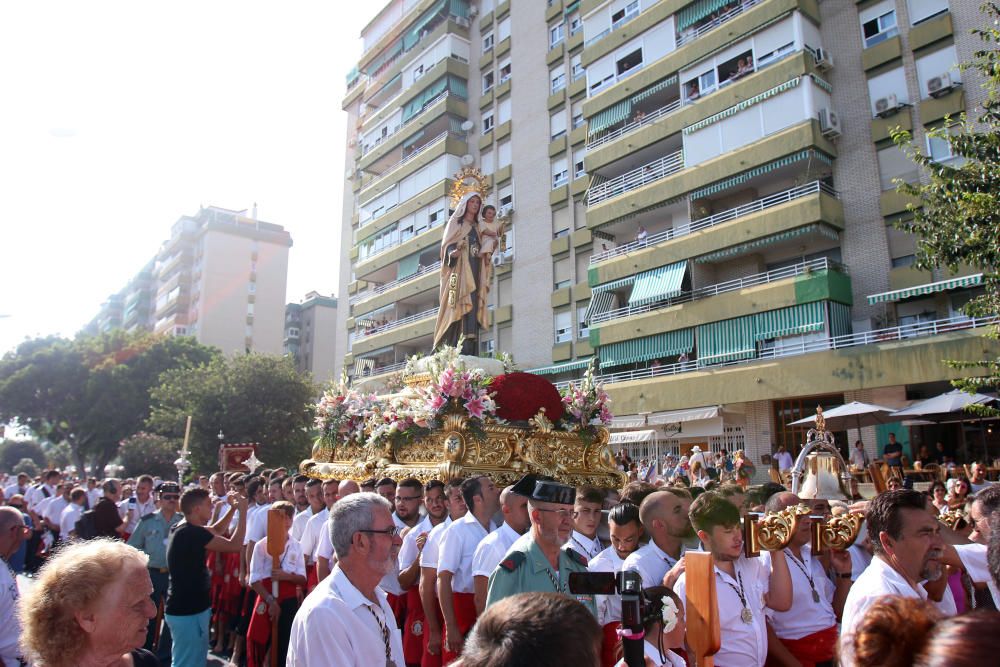 El barrio de El Palo, volcado con la procesión de la Virgen del Carmen.