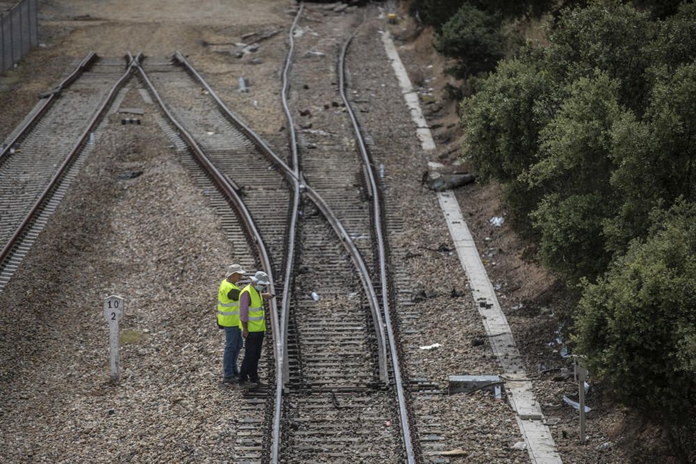 Rescate de la locomotora del Alvia