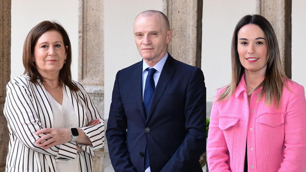 Por la izquierda, Carreira Nouche, González Juanatey y Otero Moral.