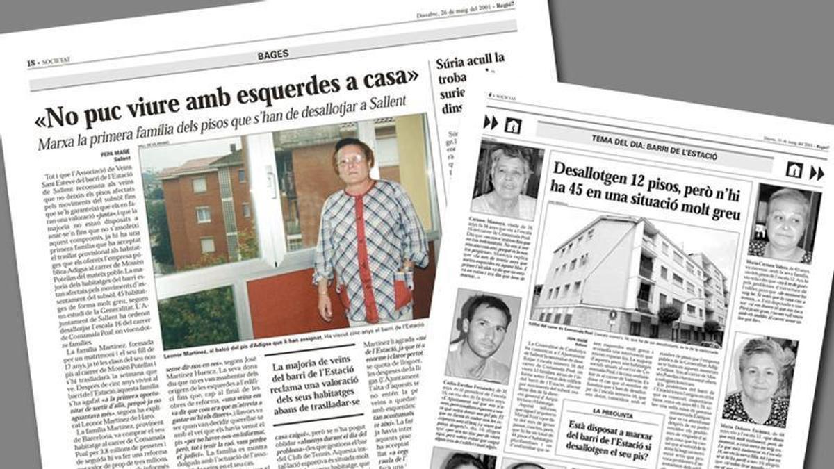 Pàgines del 26 i el 30 de maig del 2001