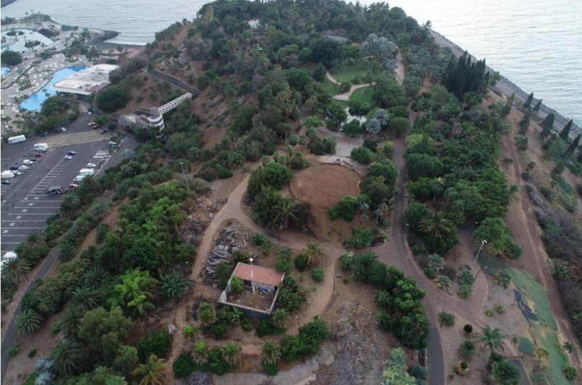 Zona en la que se ejecutará la obra, en la parte alta del jardín botánico.