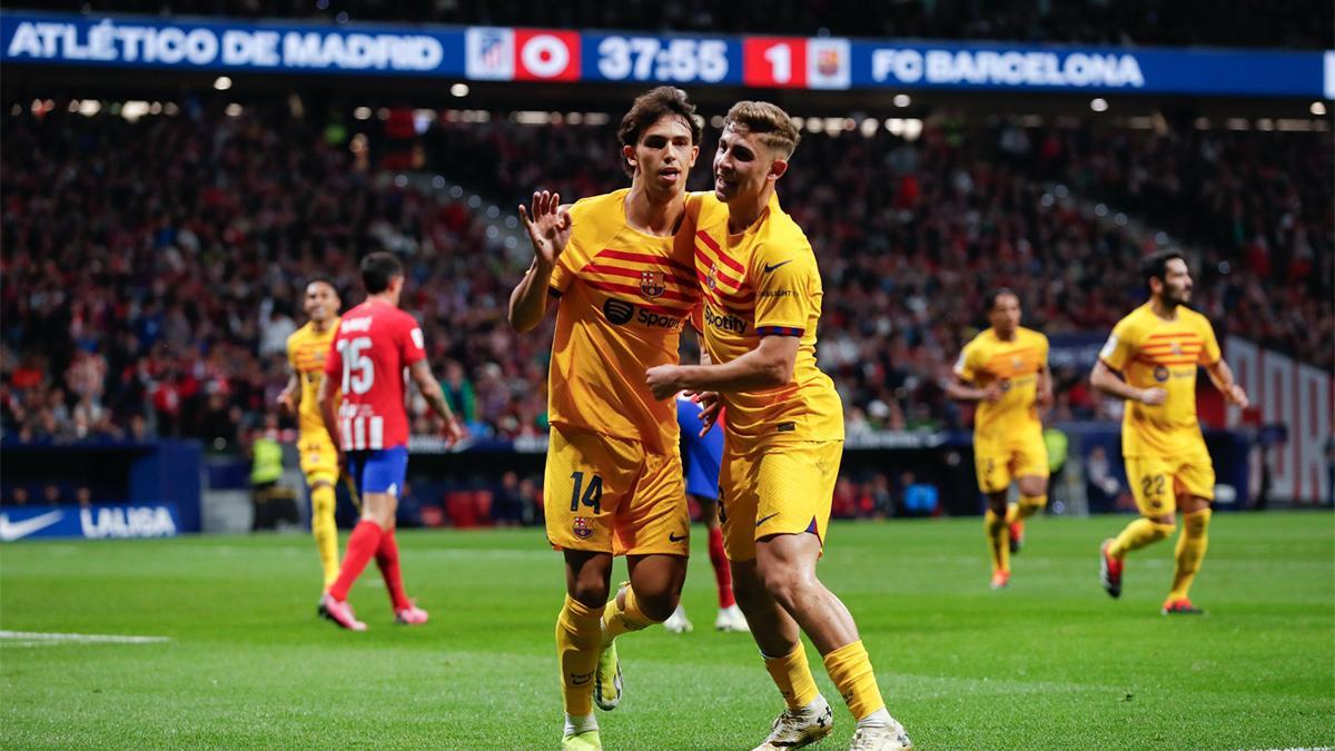 Joao Félix celebra su gol al Atlético de Madrid en el Metropolitano