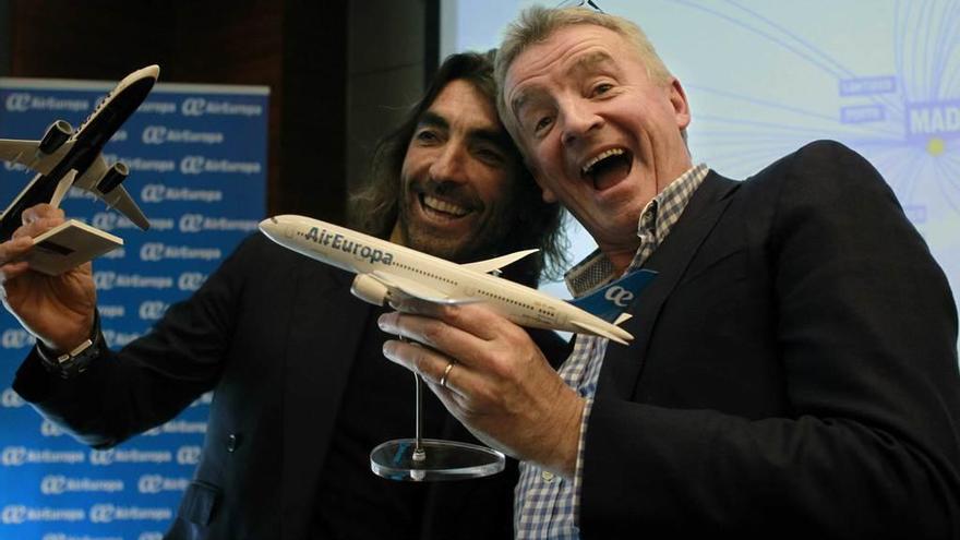 Javier Hidalgo, consejero delegado de Globalia, y Michael O&#039;Leary.