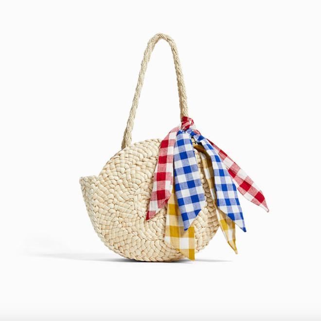 Bolsos capricho de Zara Kids: cesta de rafia redonda