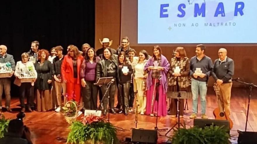 Un momento de la gala celebrada en el Auditorio de Ribadumia.