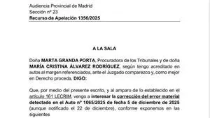 Audiencia Provincial de Madrid Sección nº 23 Recurso de Apelación 1356/2025