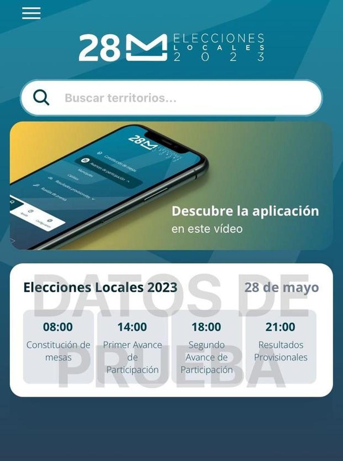 Imagen de la aplicación 28M Locales 2023.