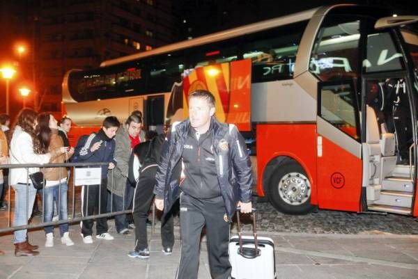 Fotogalería: Así fue la llegada del Valencia a Zaragoza