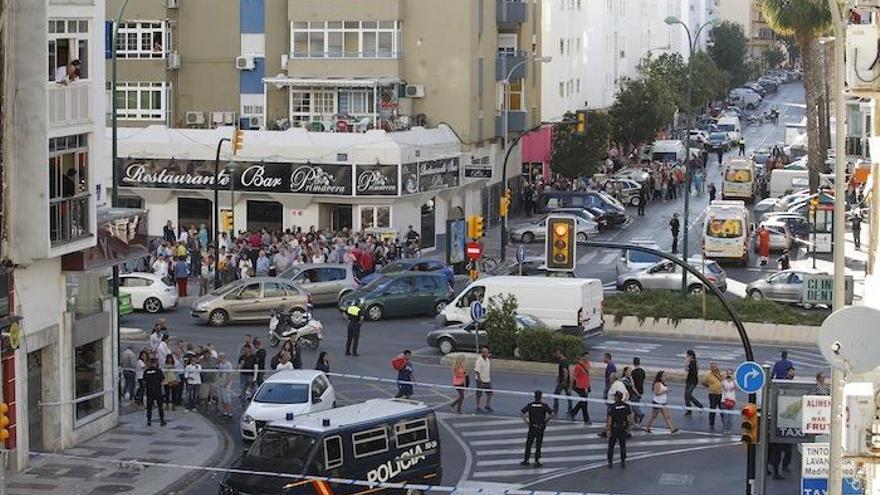 Imagen panorámica de la escena del crimen, en el corazón de Carretera de Cádiz.