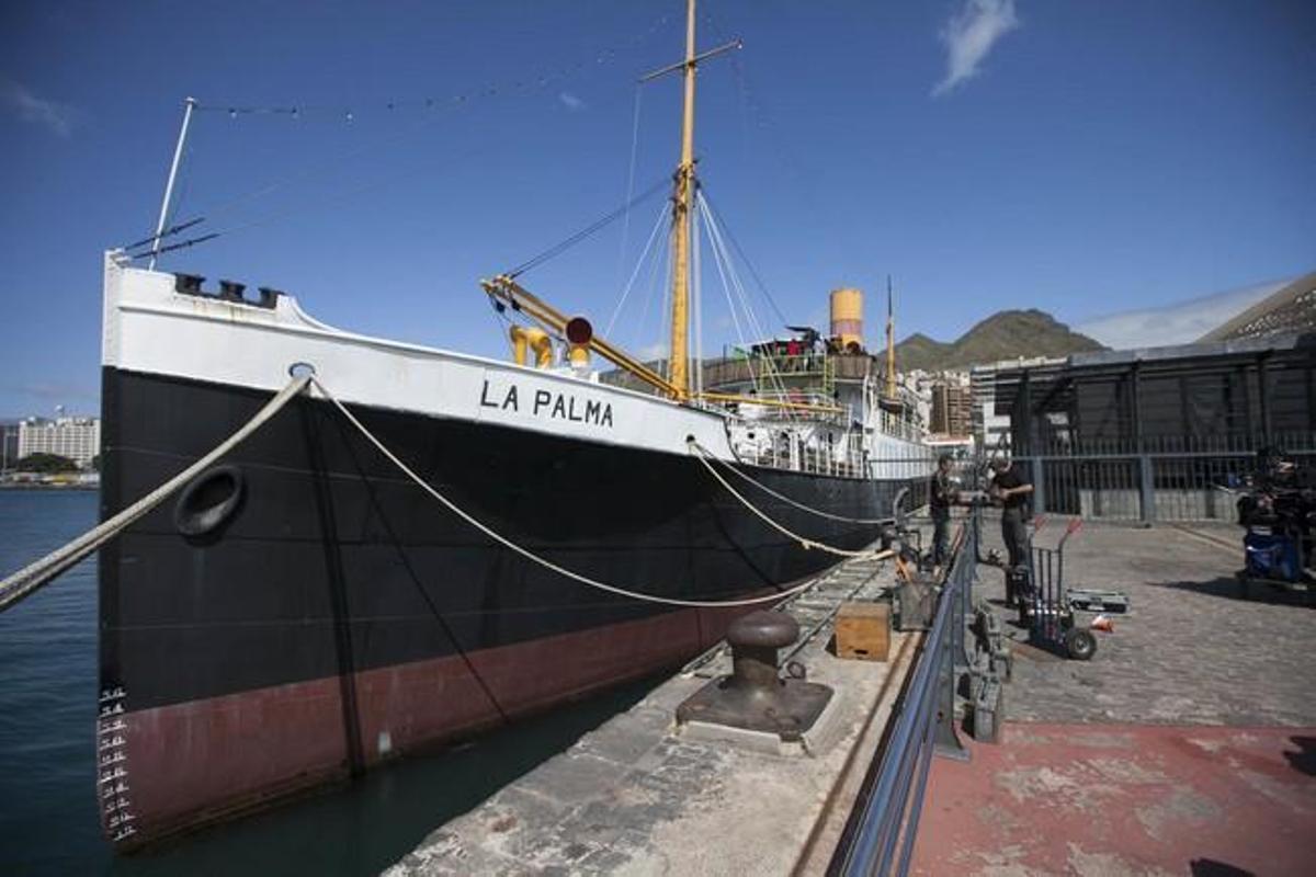 Rodaje en la antigua estación de jet-foil y el correillo La Palma