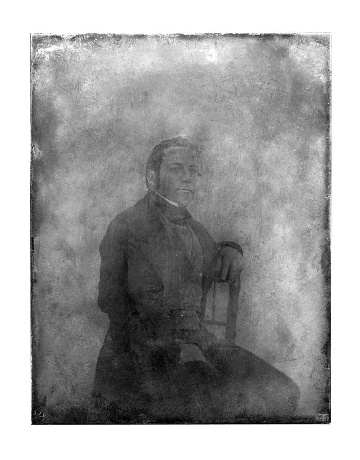 Un daguerrotipo de un retrato de José Rius.