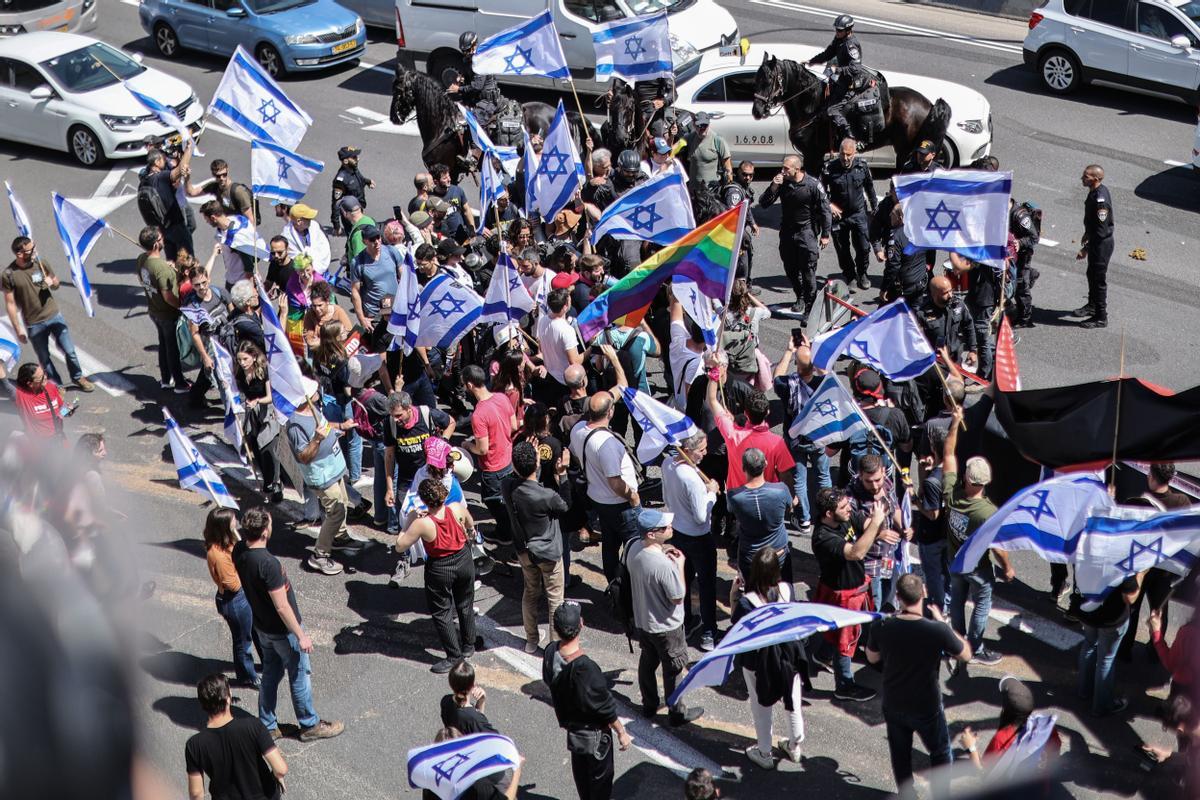 Protestas en Tel Aviv por la polémica reforma judicial del Gobierno de Netanyahu