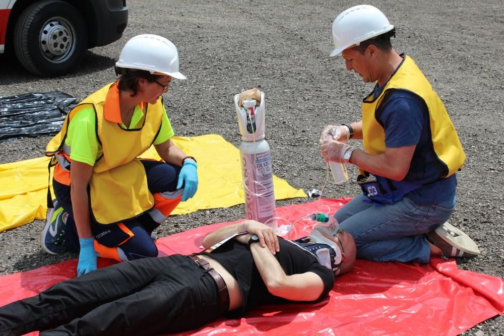 Simulacro de accidente en Vegadeo