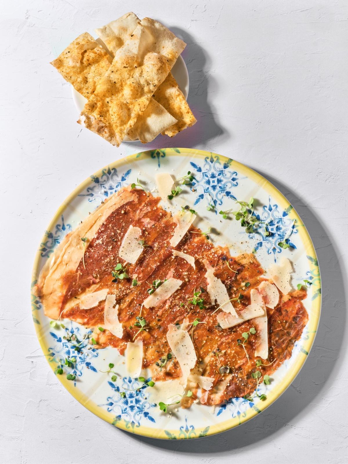 Carpaccio de Picaña de 'La Famiglia se sienta a la mesa'