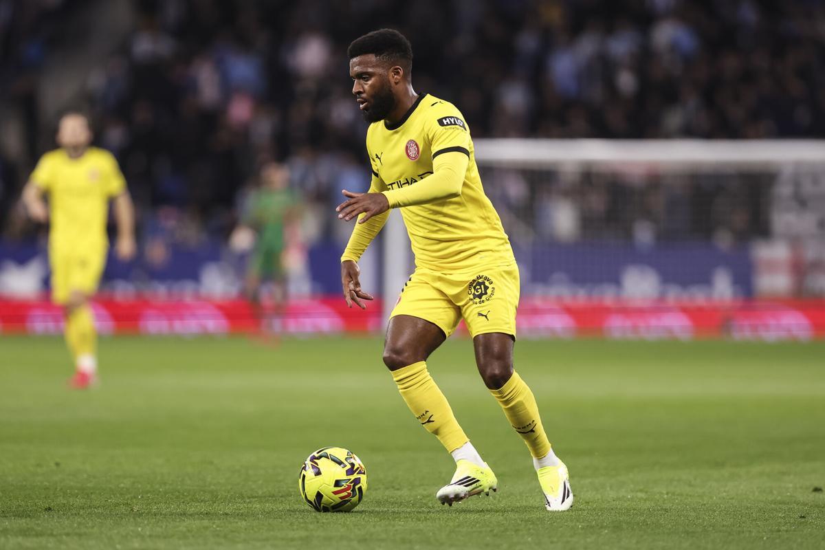 Thomas Lemar of Girona FC in action during the Spanish league, LaLiga EA Sports, football match played between RCD Espanyol and Girona FC at RCDE Stadium on January 16, 2026 in Cornella, Barcelona, Spain. AFP7 16/01/2026 ONLY FOR USE IN SPAIN. Javier Borrego / AFP7 / Europa Press;2026;SPORT;ZSPORT;SOCCER;ZSOCCER;RCD Espanyol v Girona FC - LaLiga EA Sports;