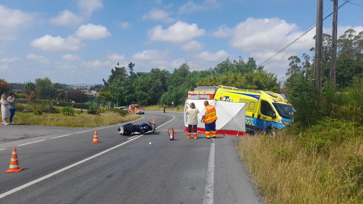Lugar de la AC-400 en el que sucedió el accidente