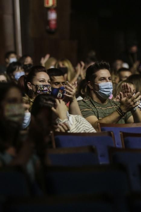 "Camela", durante su actuación de ayer en el Auditorio.