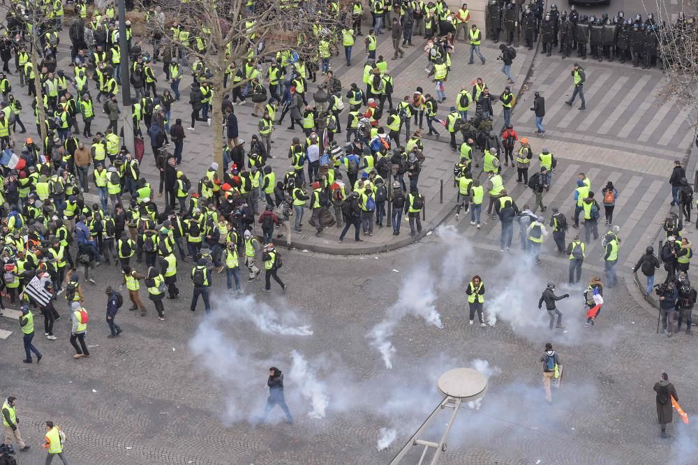 Protesta de los ''chalecos amarillos'' en París