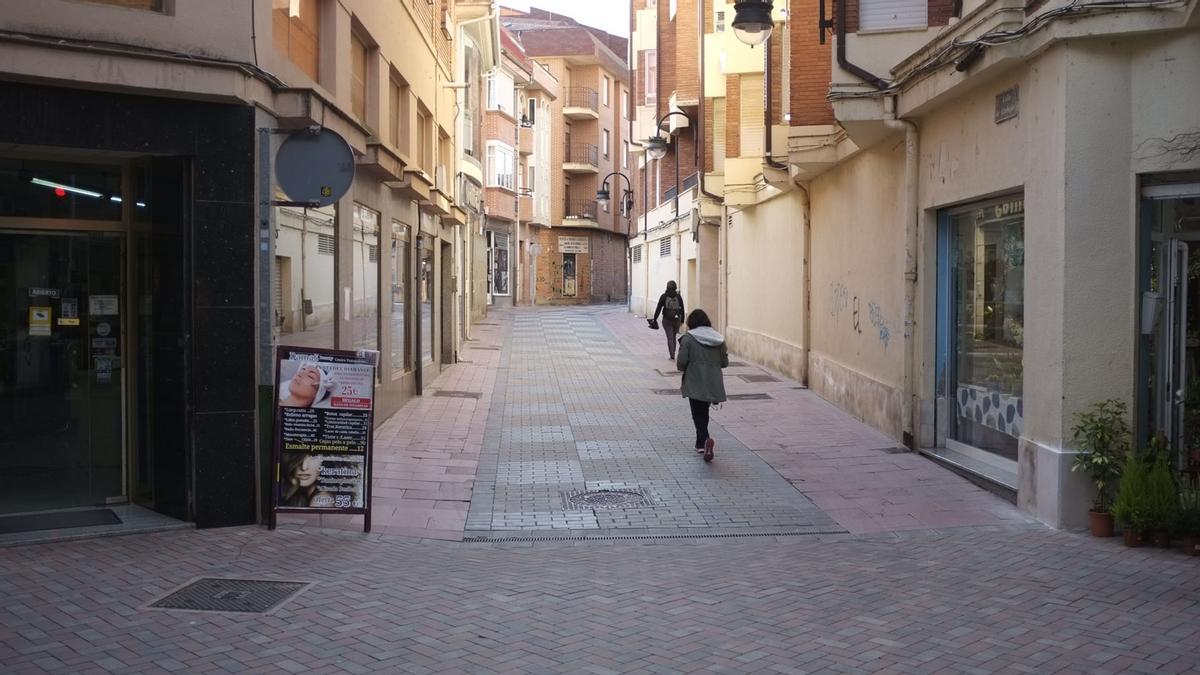 Calle Carbajés en su conexión con Herrreros.